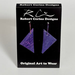 Robert Cerins - Earrings - Purple - Triangle by Robert Cerins - McMillan Arts Centre - Vancouver Island Art Gallery