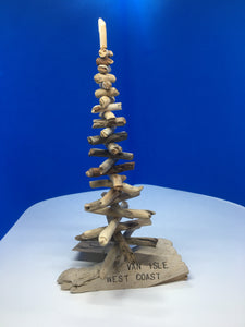 Drift Roots - Medium Driftwood Tree, 10" mounted "Van Isle West Coast"