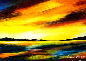 Adina Marie Barugolo - Card  - Qualicum Sunrise by Adina Barugolo - McMillan Arts Centre - Vancouver Island Art Gallery