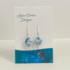 Lynn Orriss - Earrings - Turquoise swirls, small ball