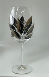 Lori Schiersmann - Wine Glass  - black/gold/silver by Lori Schiersmann - McMillan Arts Centre - Vancouver Island Art Gallery