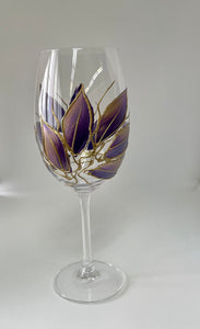 Lori Schiersmann - Wine Glass - purple/pink/gold by Lori Schiersmann - McMillan Arts Centre - Vancouver Island Art Gallery
