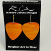 Robert Cerins - Earrings - Orange - Guitar Pick Shape