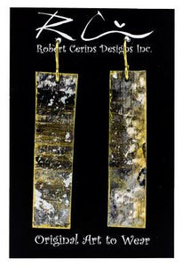 Robert Cerins - Earrings - Smokey Grays with Black/Silver by Robert Cerins - McMillan Arts Centre - Vancouver Island Art Gallery