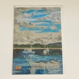 Adina Barugolo - Card - Anchored at Deep Bay by Adina Barugolo - McMillan Arts Centre - Vancouver Island Art Gallery