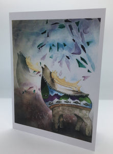 Nancy - Card - Northern Lights (Elk) by Nancy Lyon - McMillan Arts Centre - Vancouver Island Art Gallery