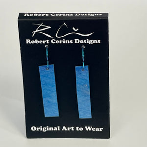 Robert Cerins - Earrings - Blue -Rectangle by Robert Cerins - McMillan Arts Centre - Vancouver Island Art Gallery