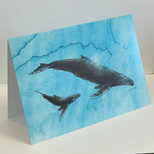 Natasha Van Netten - Card - "Humpback Whale and Calf"