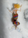Rubius Glass - Suncatcher - Large Mermaid - Rainbow body